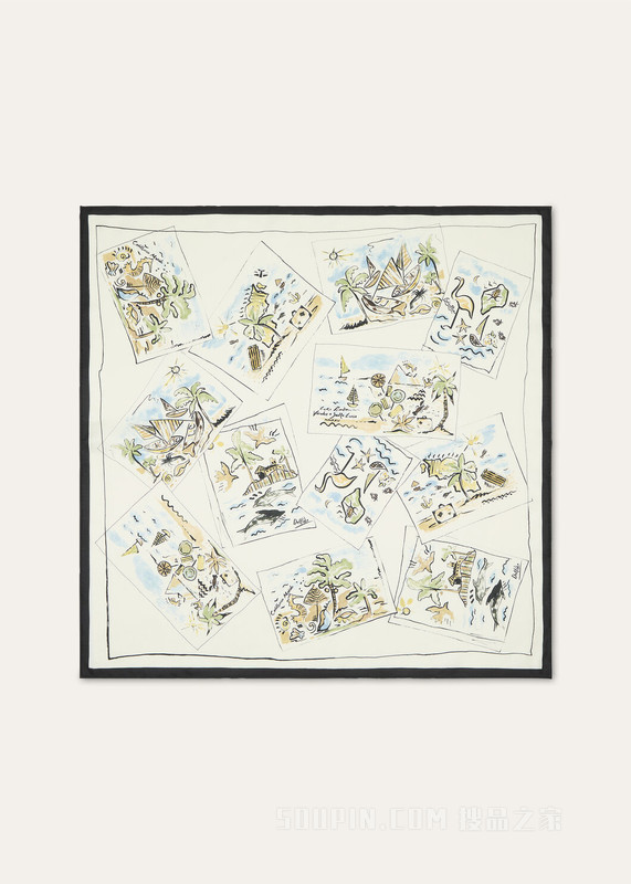 Vacanze a Santa Lucia女士围巾 桑蚕丝