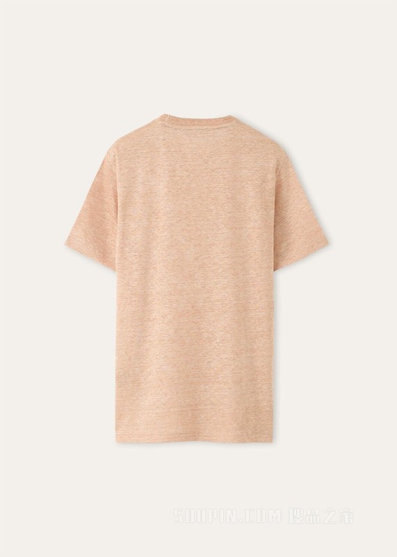 男士圆领T恤 亚麻