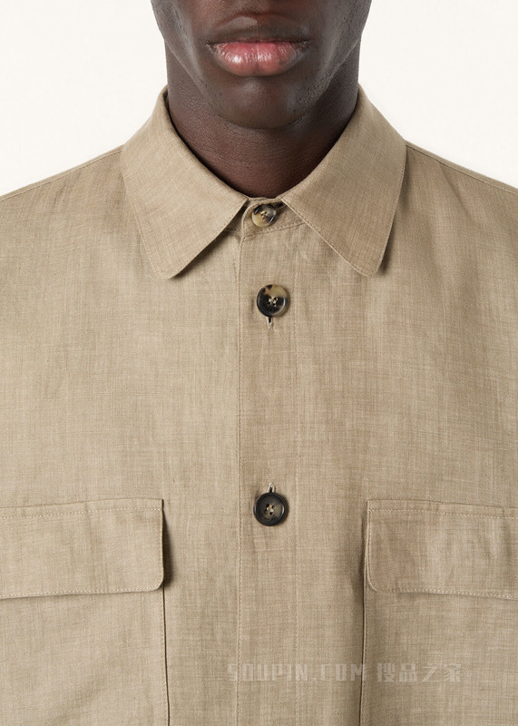 男士衬衫式外套 亚麻