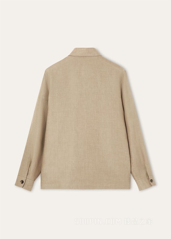 男士衬衫式外套 亚麻