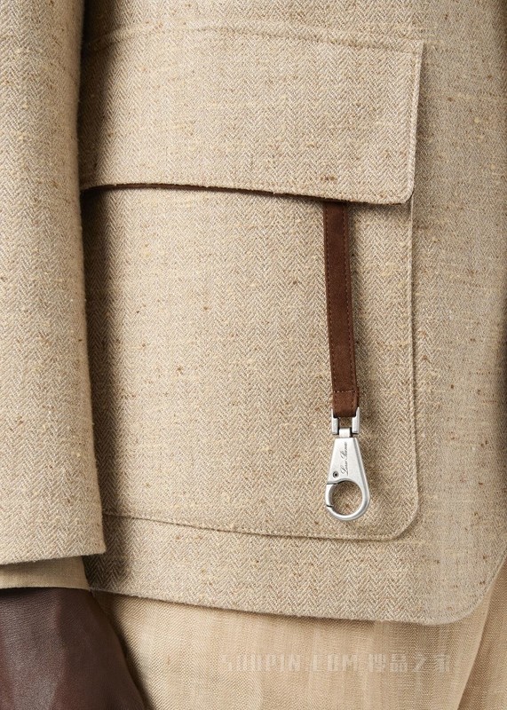 Roadster男士夹克 初剪羊毛, 桑蚕丝, 亚麻