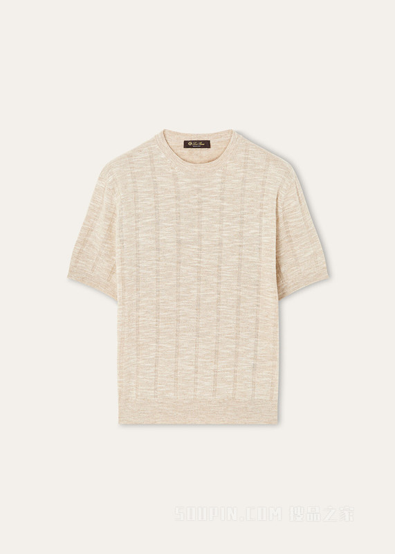 Mayreau男士圆领上衣 亚麻, 桑蚕丝