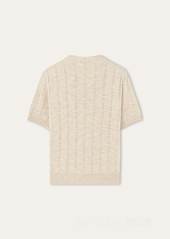 Mayreau男士圆领上衣 亚麻, 桑蚕丝