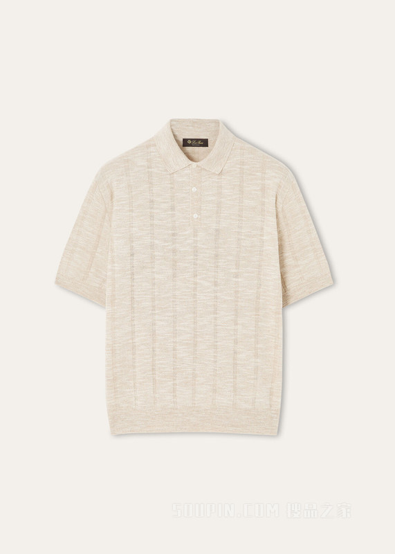 Mayreau男士Polo衫 亚麻, 桑蚕丝