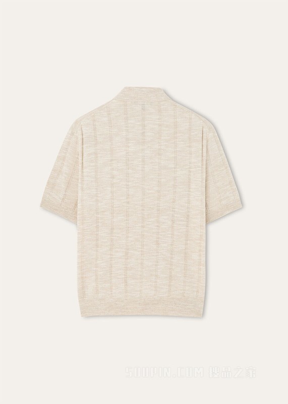 Mayreau男士Polo衫 亚麻, 桑蚕丝