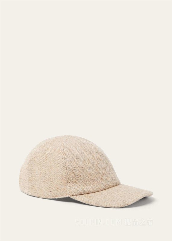 男士棒球帽 初剪羊毛, 羊绒