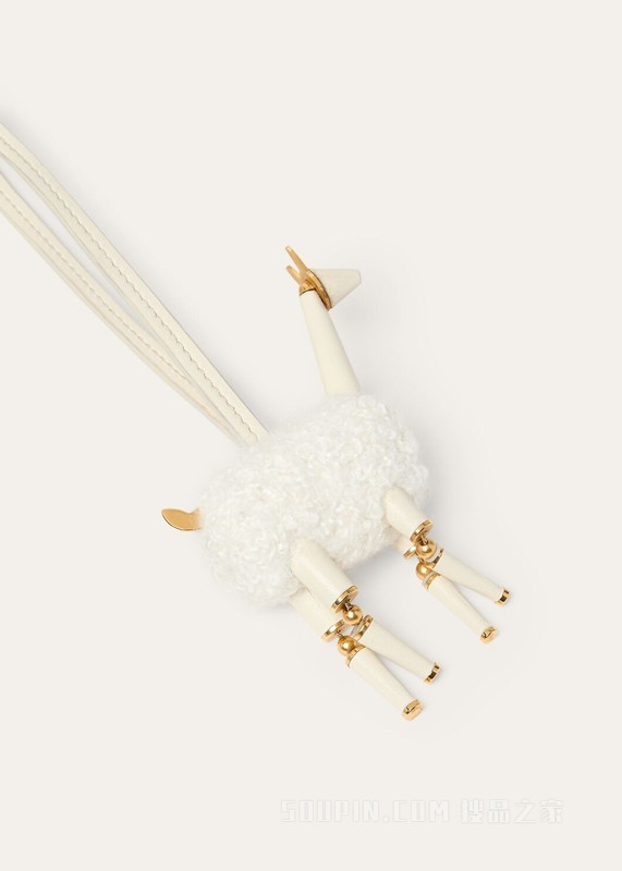 小羊驼挂饰 羊绒, 桑蚕丝