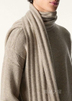 Barré Stripe男士围巾 羊绒 - Coarsehair®