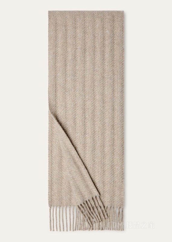 Barré Stripe男士围巾 羊绒 - Coarsehair®