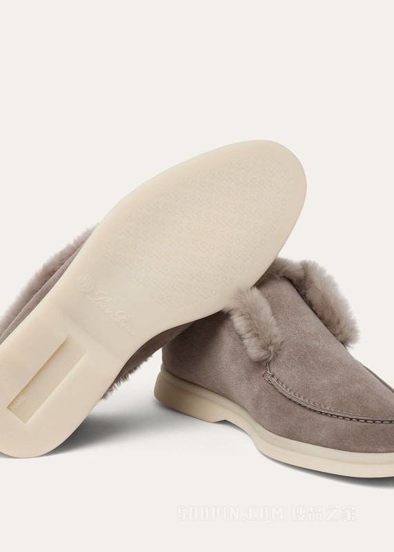 Open Walk 女士踝靴 绒毛牛皮革含皮毛衬里