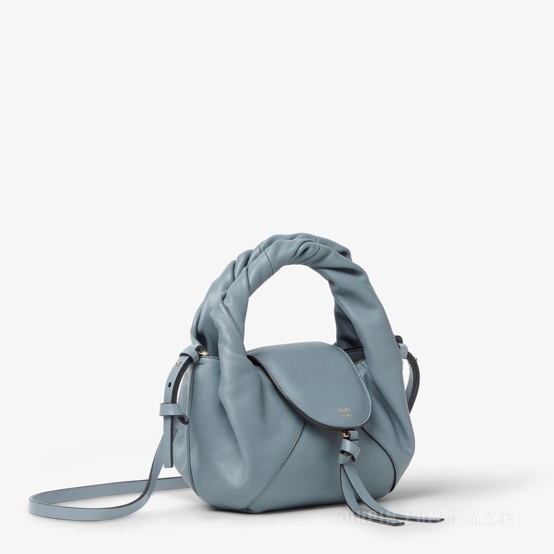 迷你FENDI Spy Bag 水星蓝皮革迷你手袋