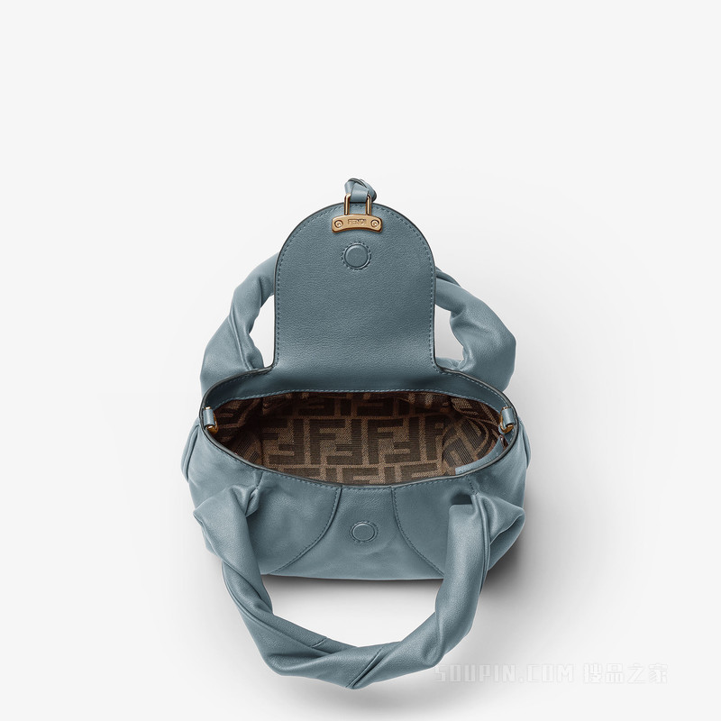 迷你FENDI Spy Bag 水星蓝皮革迷你手袋