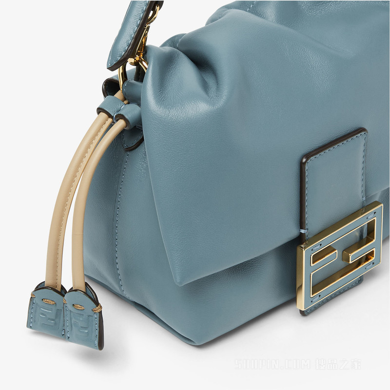 Mamma Baguette小号手袋 水星蓝纳帕皮革迷你手袋