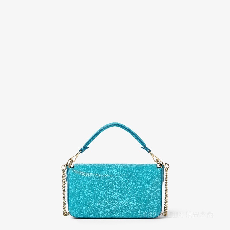 Baguette®迷你手袋 蓝绿色黄貂鱼皮革手袋