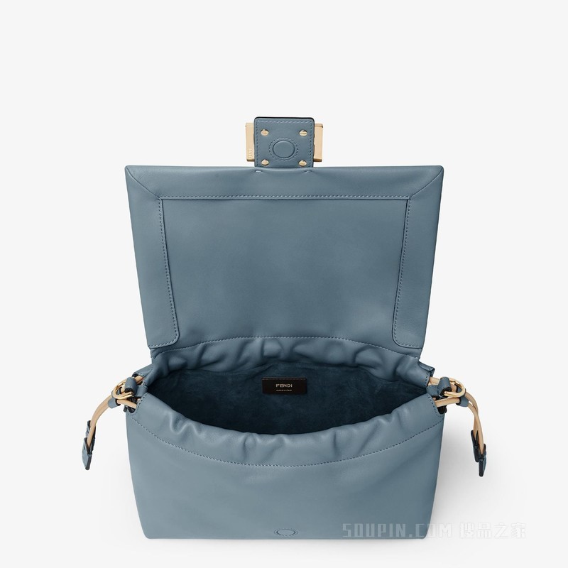 Mamma Baguette中号手袋 水星蓝纳帕皮革手袋