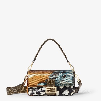 Baguette®手袋 拼色Night Butterfly亮片手袋