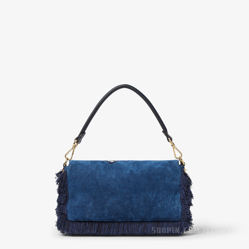 Baguette®手袋 蓝色植绒牛仔面料手袋