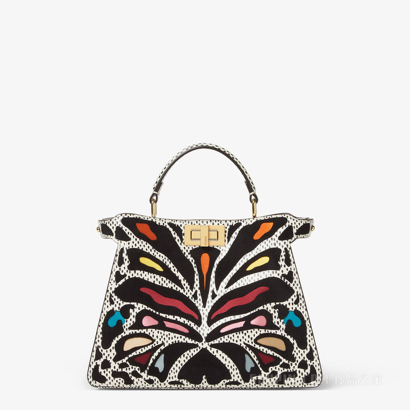 Peekaboo ISeeU小号手袋 Night Butterfly 镶饰印花皮革手袋