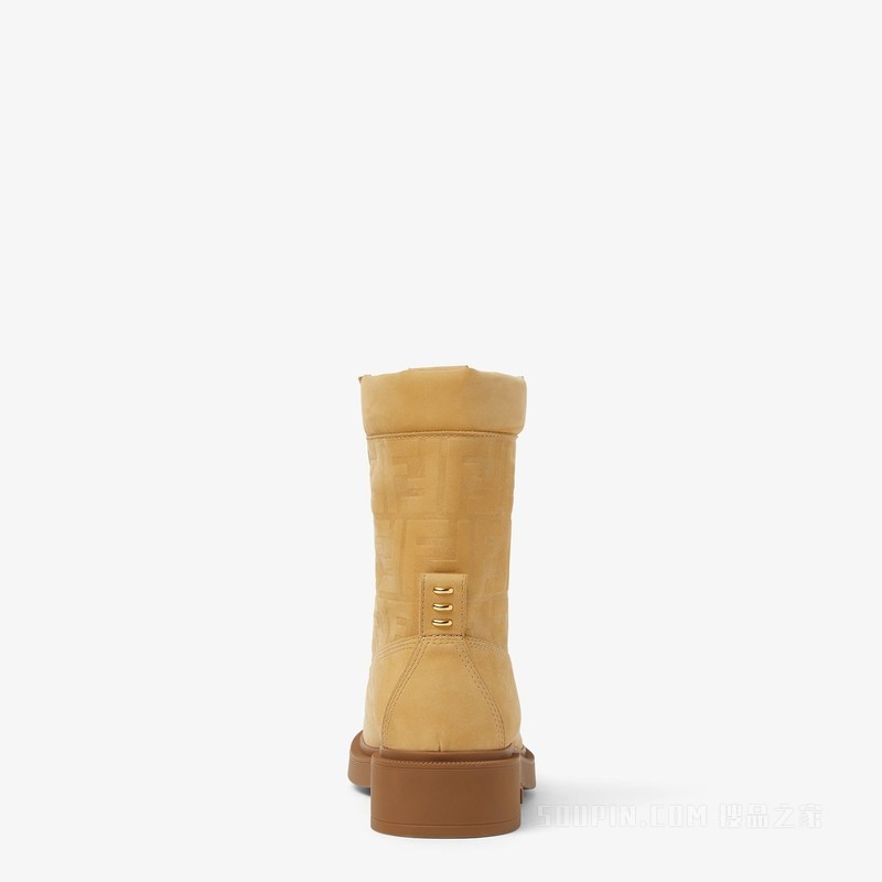 FENDI Filo 赭色绒面皮军靴