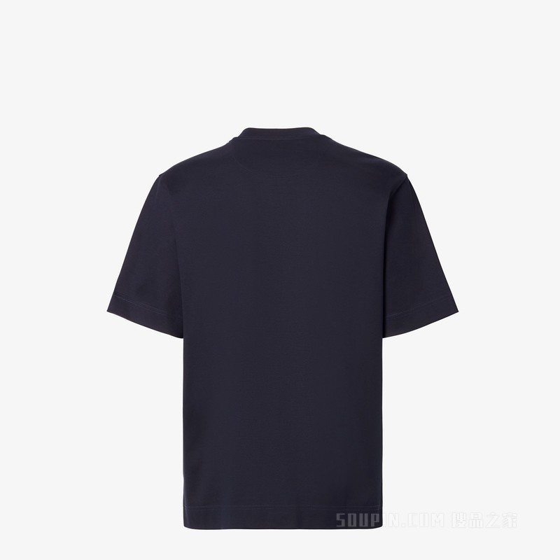 T恤 深蓝色棉质T恤