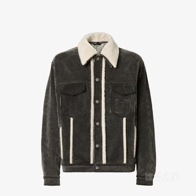 夹克衫 黑色灯芯绒夹克衫