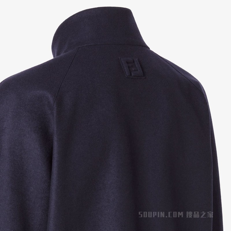 夹克衫 蓝色羊绒飞行员夹克