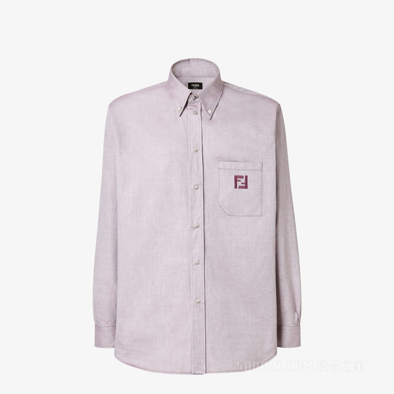 衬衫 酒红色牛津棉衬衫