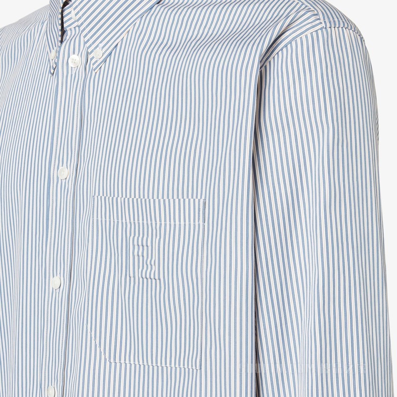 衬衫 蓝色条纹棉质衬衫