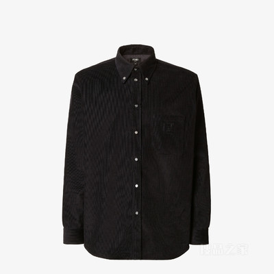 衬衫 黑色细条绒衬衫