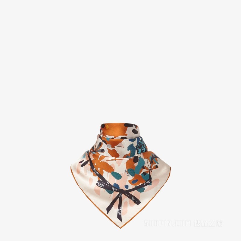 FENDI围巾 拼色桑蚕丝FENDI Butterfly围巾