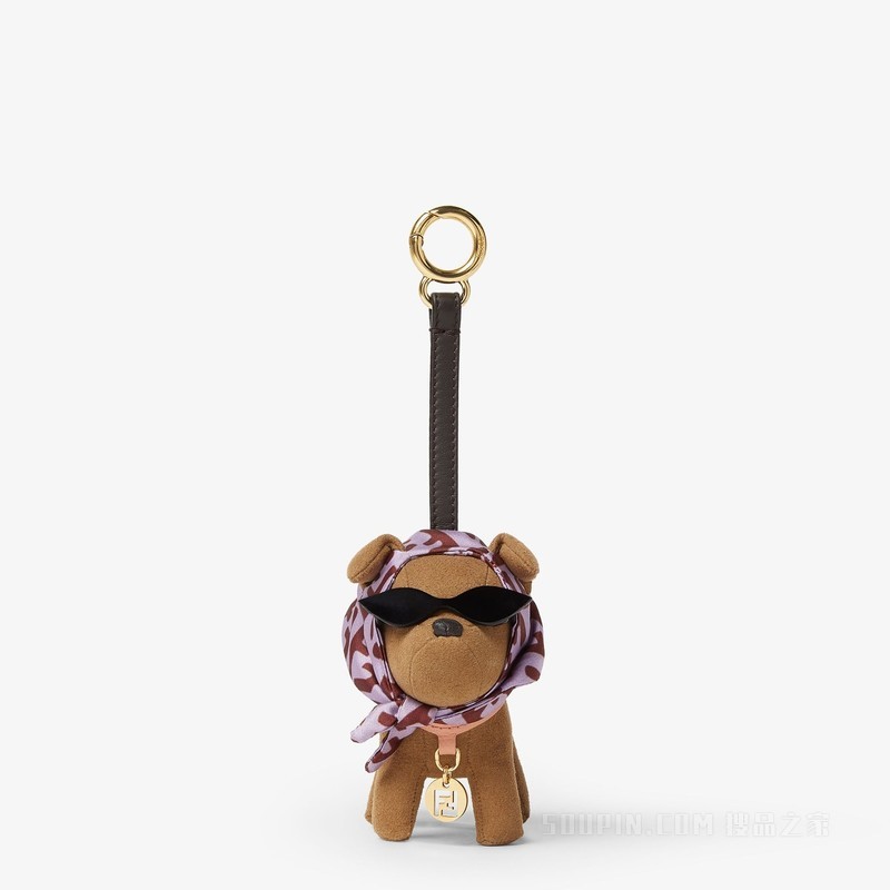 FENDI Gina挂饰 棕色布料挂饰