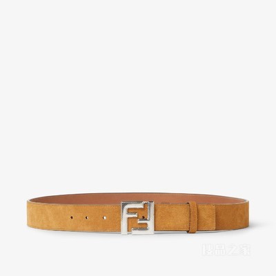 Squared FF腰带 米色绒面材质腰带