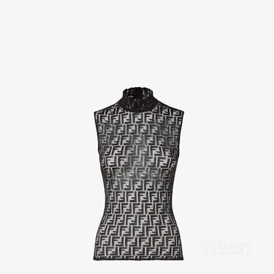 上衣 黑色FF蕾丝上衣