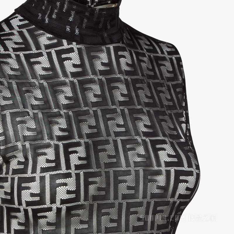 上衣 黑色FF蕾丝上衣