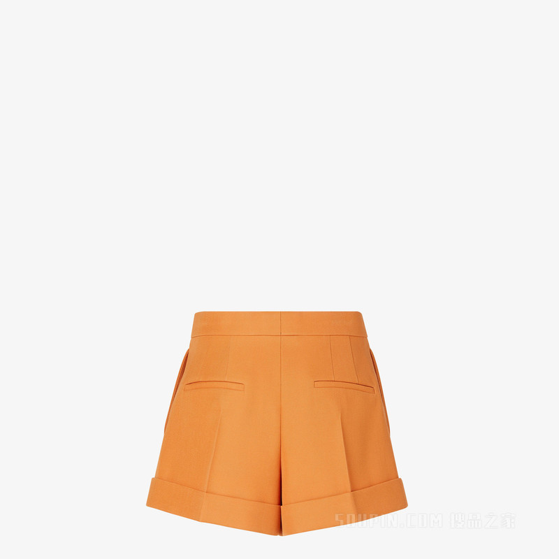 短裤 橙色Grain de Poudre羊毛短裤