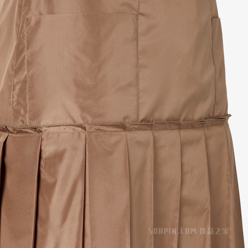 半身裙 棕色塔夫绸半身裙