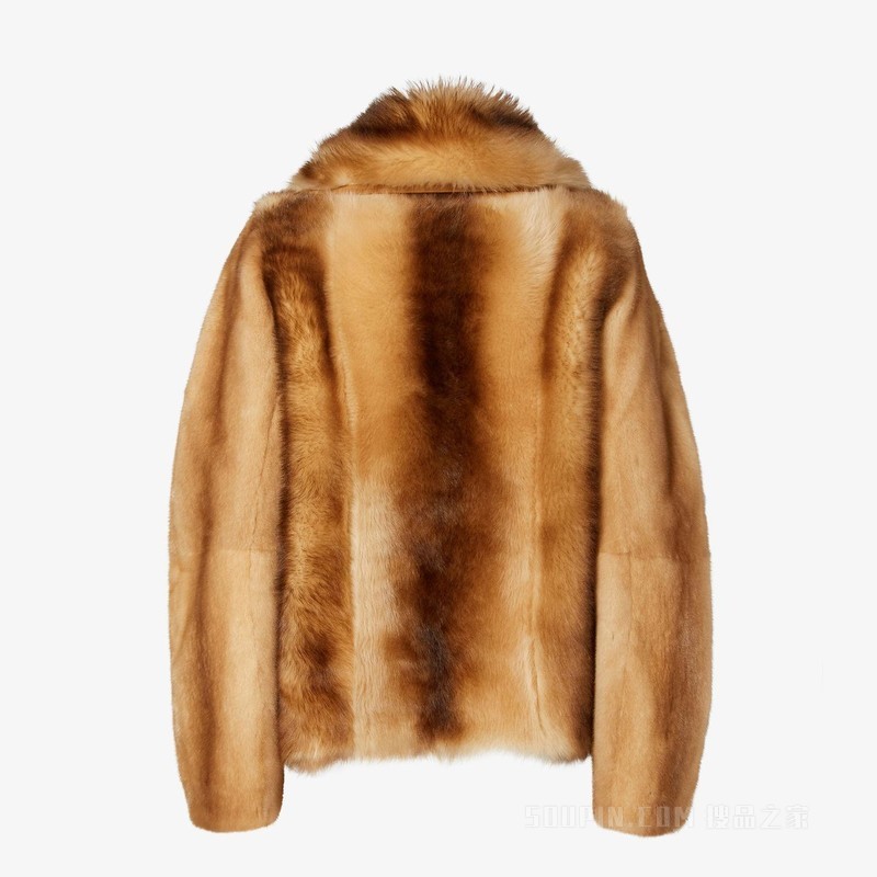 夹克衫 貂皮和羊剪毛夹克衫