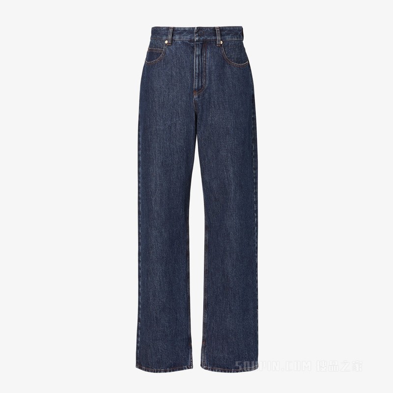 长牛仔裤 深蓝色牛仔长裤