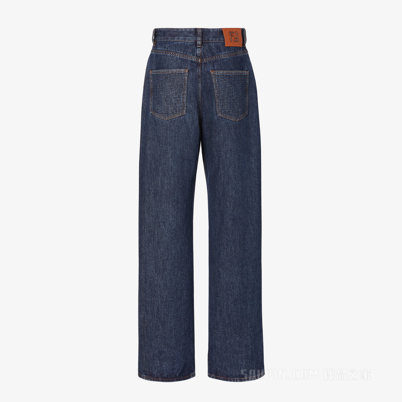 长牛仔裤 深蓝色牛仔长裤