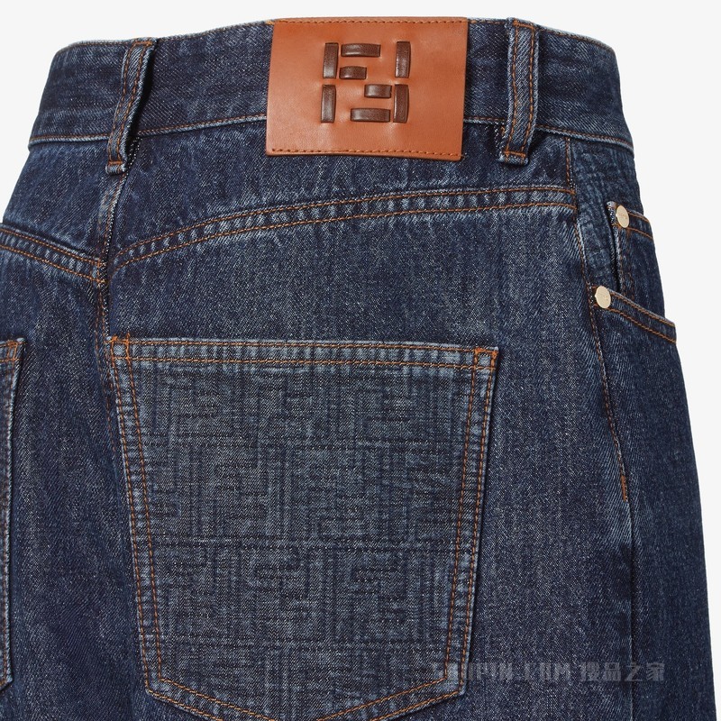 长牛仔裤 深蓝色牛仔长裤