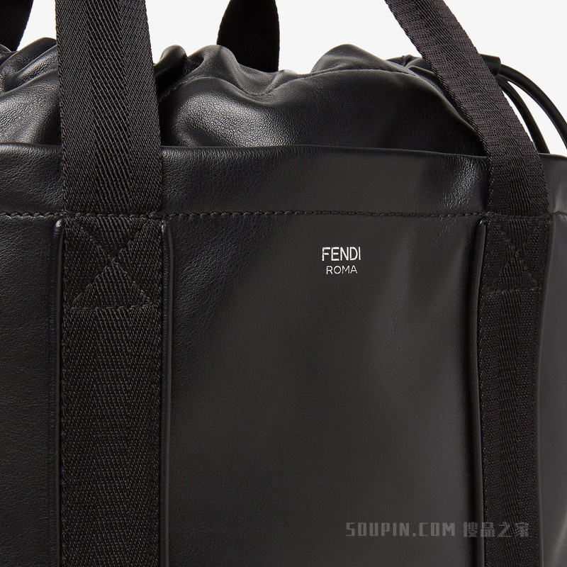 FENDI Flux购物袋 黑色皮革手袋