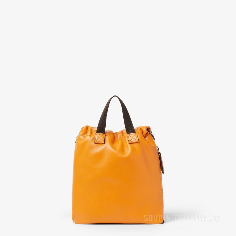 FENDI Flux斜挎包 橙色皮革手袋