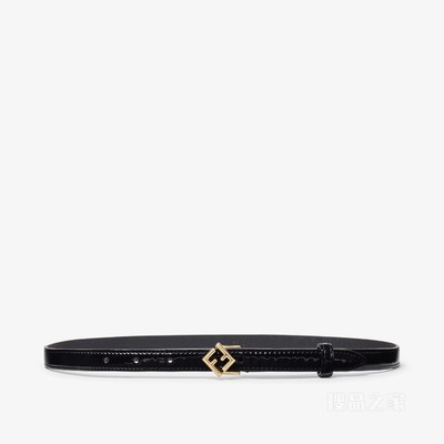 FF Diamonds腰带 黑色漆皮皮带