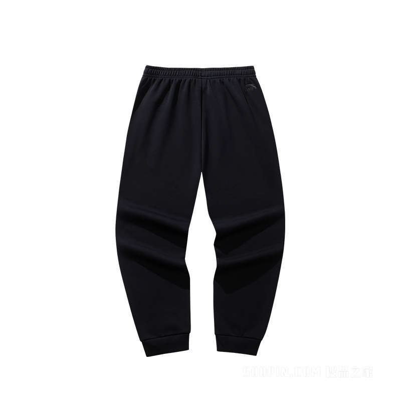 安踏运动复古男子密暖绒针织运动长裤