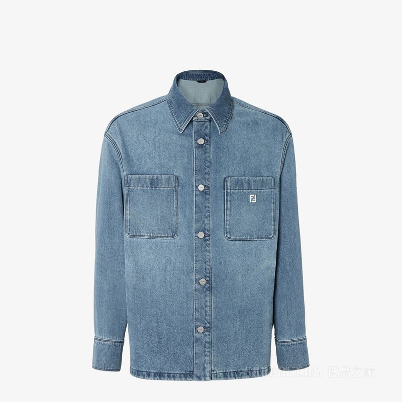 衬衫 浅蓝色牛仔衬衫