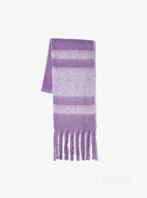 流苏拼色保暖围巾