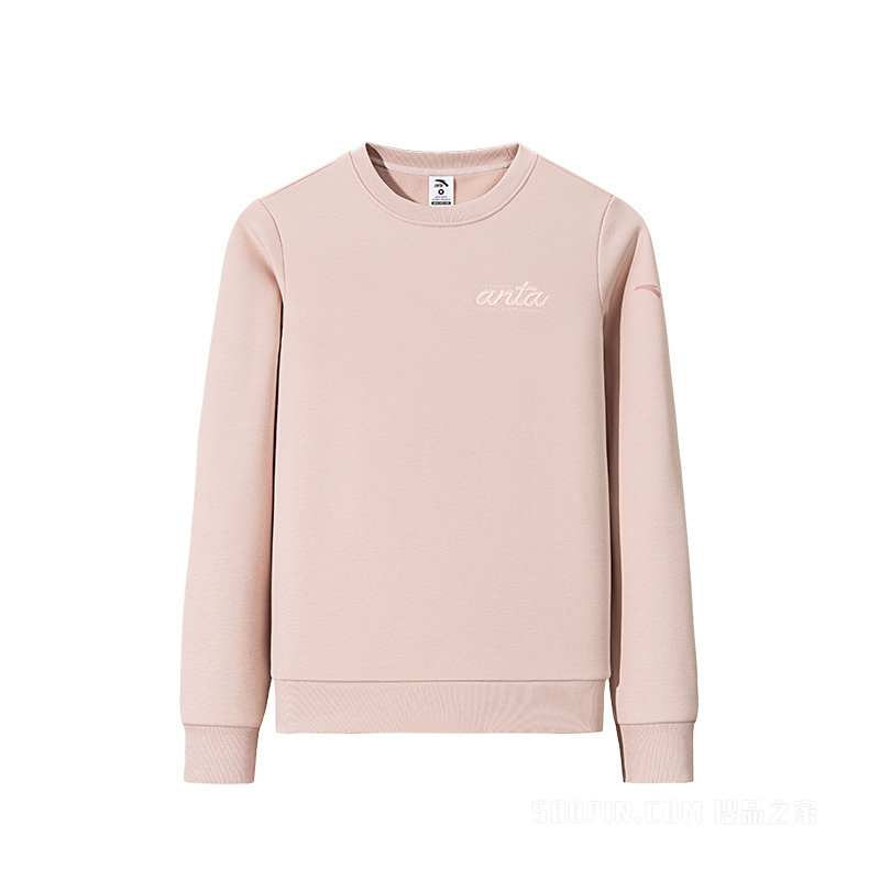 安踏训练女子密暖绒套头卫衣