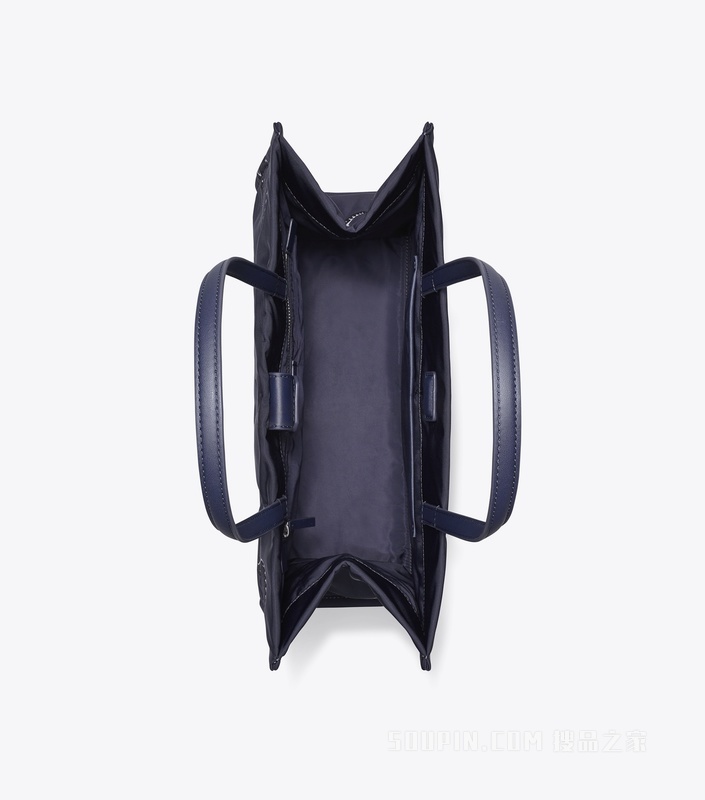 Ella 小号印花托特包 中调海军蓝