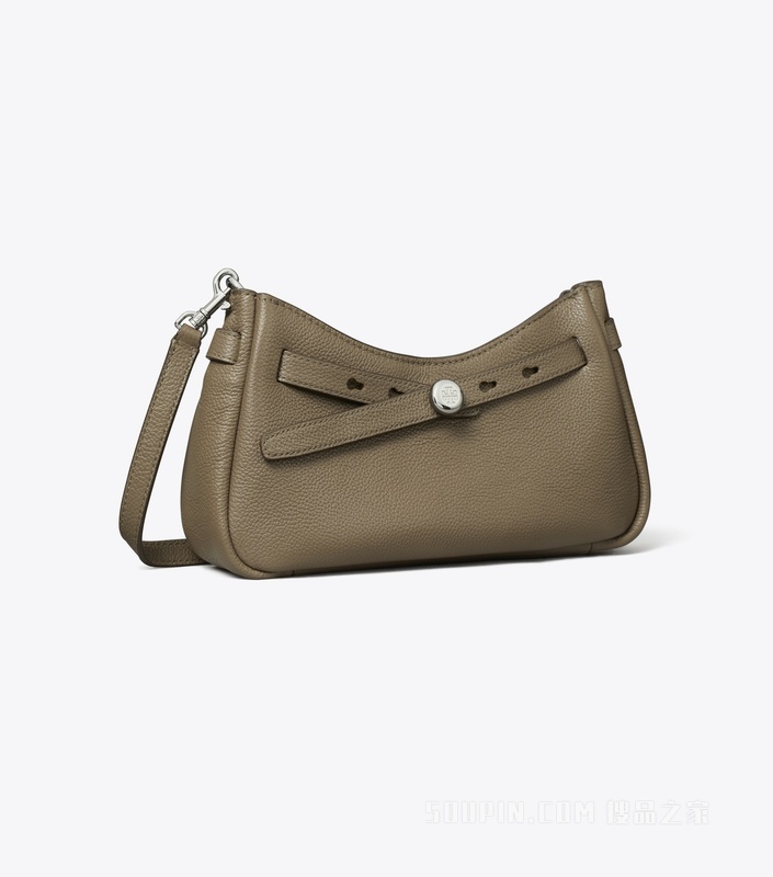 Romy 顶部拉链斜挎包 蘑菇灰