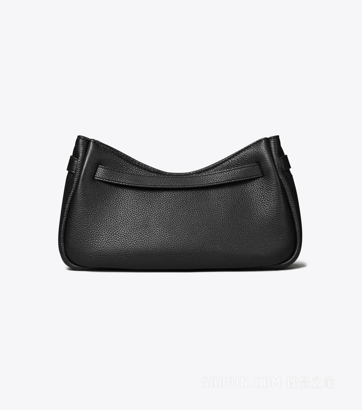 Romy 顶部拉链斜挎包 黑色